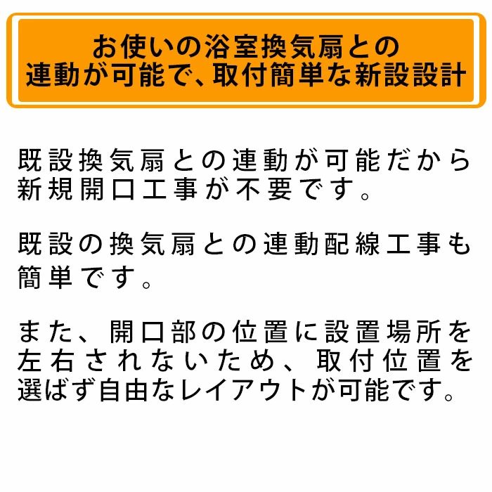 取り付け簡単な新設設計