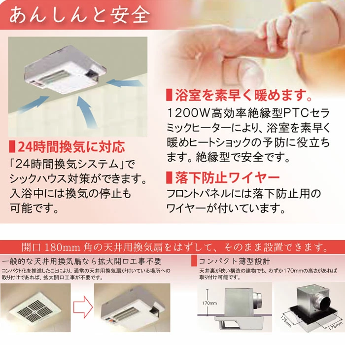 いまお使いの乾燥機を外して、そのまま設置できます
