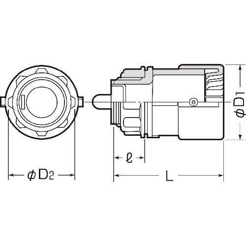 CDK-28G 未来工業 CD管 コネクタ 内径28mm用 | エアコン・家電