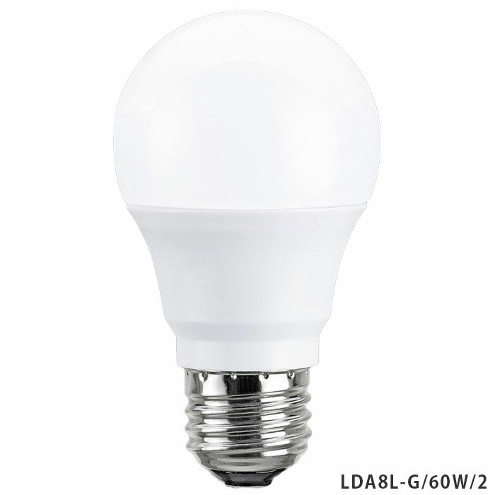 LDA8L-G/60W/2 東芝ライテック LED電球 電球色 E26 60W形相当