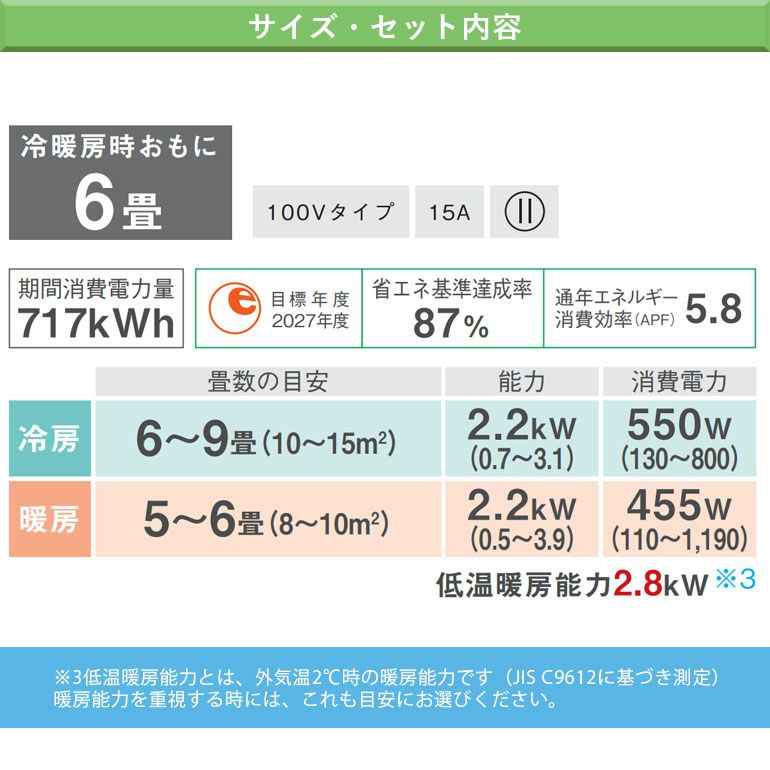 東芝 ルームエアコン 主に6畳用 | エアコン・家電通販のたまたま